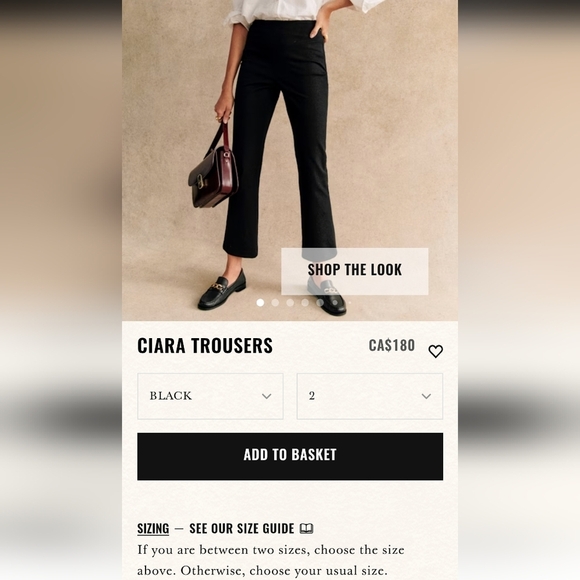 Sezane Ciara Trouser Ankle Flare Pants in Black High Rise 34 Or 2 US - Picture 16 of 16